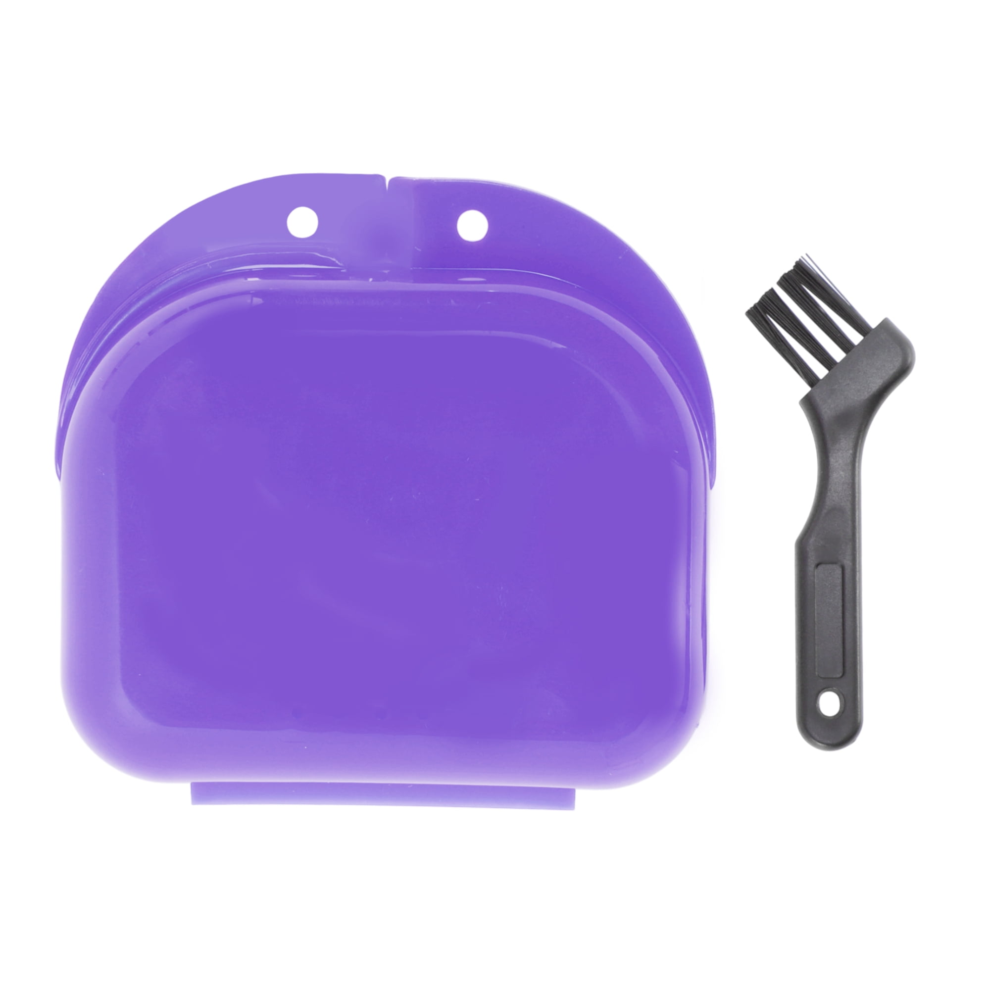 Unique Bargains Mini Braces Box with Brush 1 Set Purple