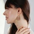 thumbnail image 5 of Humble Chic Gold Dangle Earrings For Women - Boho Filigree Teardrop Earrings, 5 of 8