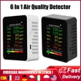 thumbnail image 2 of Detector de calidad del aire 6 en 1, PM2.5, PM10, HCHO, TVOC, CO, CO2, Monitor de formaldehído, WIFI opcional, probador de calidad del aire doméstico multifunción, 2 of 4