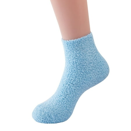 

yinguo winter candy color tube socks coral socks floor socks solid color warm socks