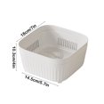 thumbnail image 2 of Cesta organizadora de cocina, escurridor de plástico apto para alimentos, 18 x 14,5 x 10,3 cm, contenedor de almacenamiento que ahorra espacio para verduras, fácil de limpiar y duradero para, 2 of 7
