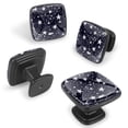 thumbnail image 2 of 4 Pcs Cabinet Handle Drawer Pulls Stars in Dark Knobs with Screws Square Furniture Office Cabinet Knob Decoration, 2 of 7