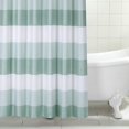 thumbnail image 6 of Ombre Waffle 3D Striped Waffle Weave Textured Ombre Stripe Designed Fabric Shower Curtain with 12 Roller Ball Hooks included 70 x 72 in Spa, 6 of 7