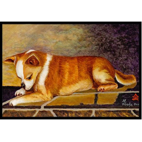 19 x 27 Multicolor Carolines Treasures Family Foxes by Daphne Baxter Floor Mat 