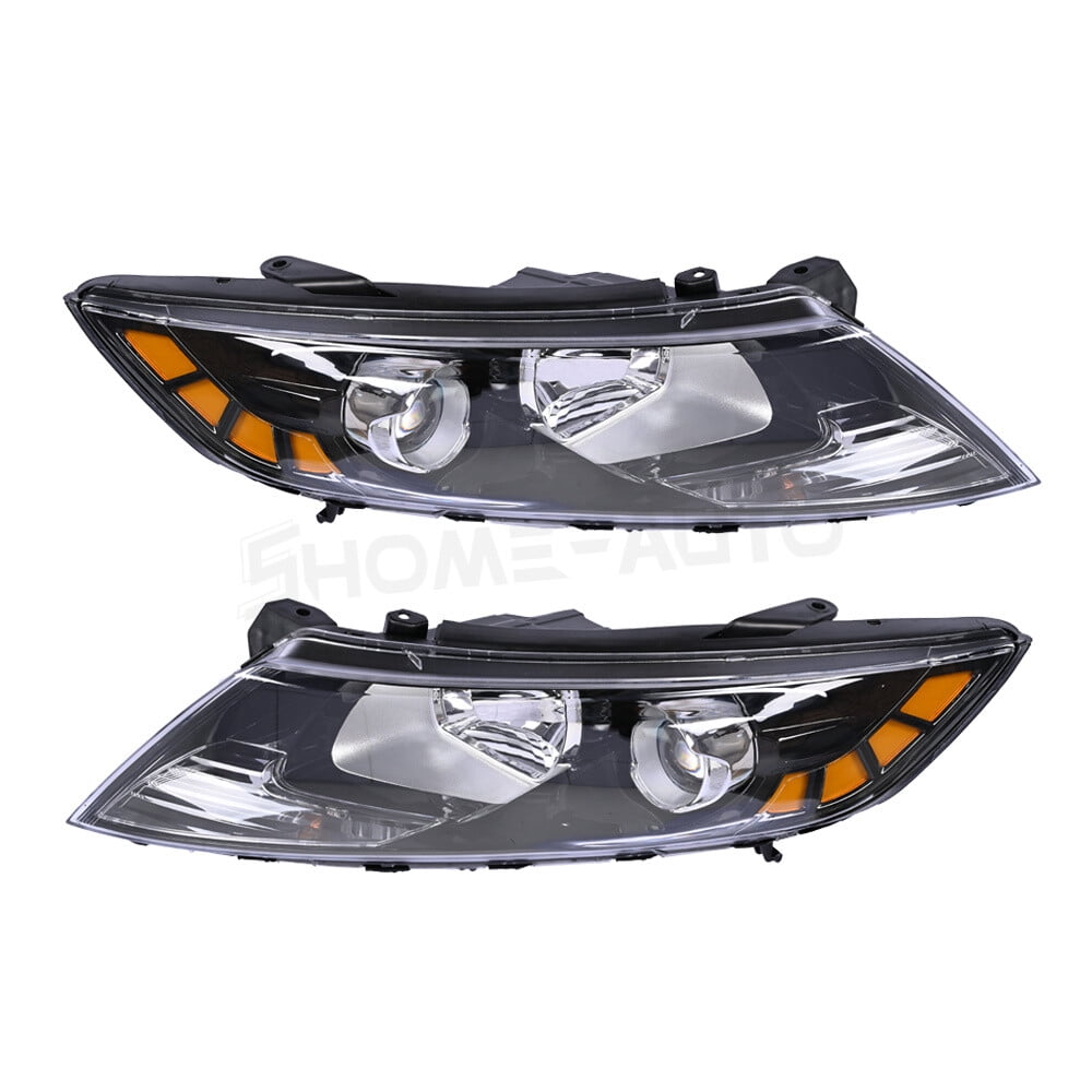 For 2011-2013 Kia Optima Black Halogen Headlights Assembly Pair Left+Right