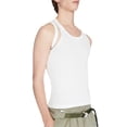 thumbnail image 4 of Qopobobo Débardeurs pour Hommes Mode Homme Décontracté Sans Manches Col Rond Chemise Gilet Blanc,m, 4 of 6