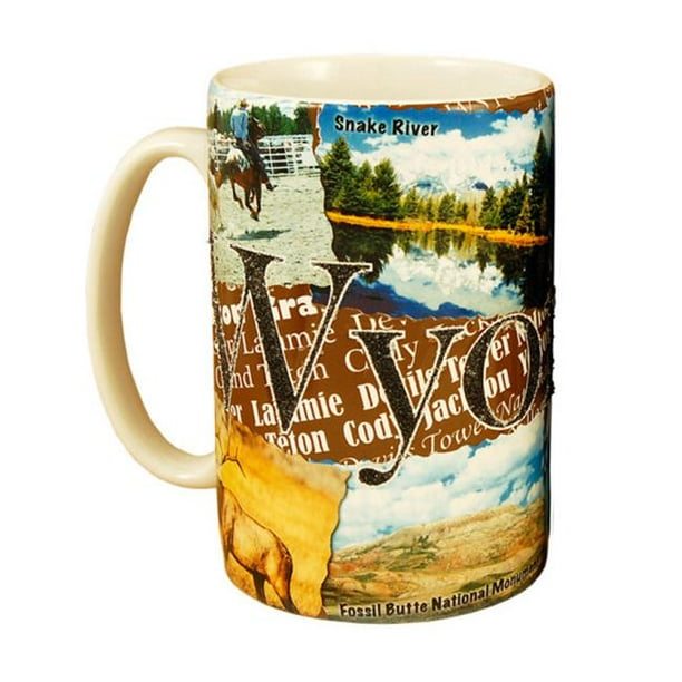 Americaware SMWYO02 Mug Gravé de 18 oz de Couleur Wyoming