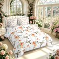 thumbnail image 2 of Erosebridal Kawaii Hummingbird 7pcs Queen Bedding,Bohemian Tropical Bedding Comforter Set Queen,White Tan,Polkadot Reversible, 2 of 7