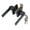 Square black, variant on TIERPOP Contemporary Square/Round Privacy Lever Door Handle Easy to Open Locking Lever for Bedroom or Bathroom Heavy Duty