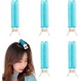 thumbnail image 2 of Juego de 5 pinzas para la raíz del cabello, color azul. Pinzas reutilizables para dar volumen al cabello, ideales para levantar rápidamente la raíz y para peinados caseros., 2 of 5