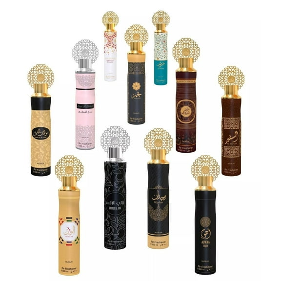 Nusuk Arabic Air Freshener Spray with Long Lasting Assorted Scents, 10.14 fl oz, 5 Count, 5 Pack