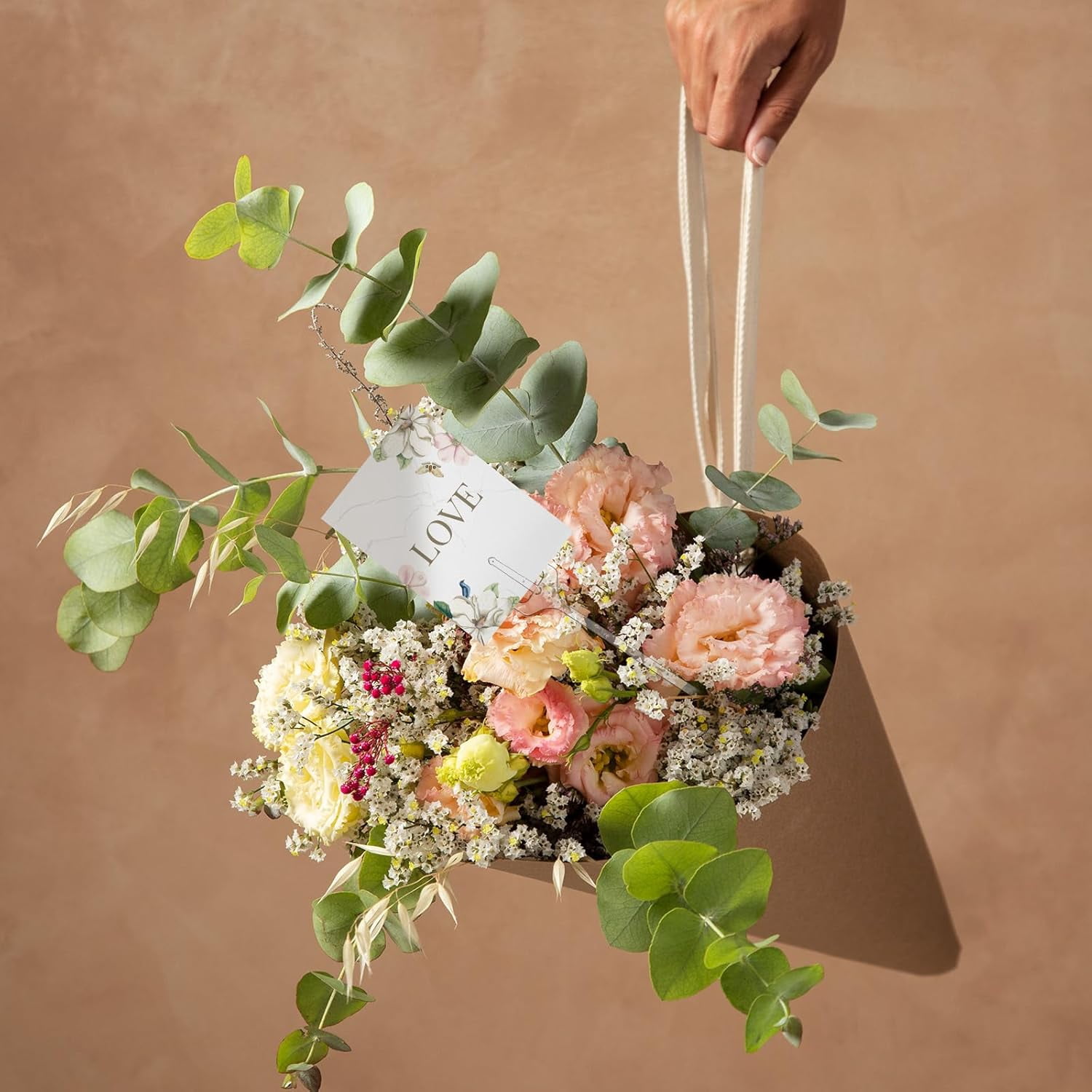 240 Pcs Floral Picks Card Holder Plastic Straight Head Flower Card Holder Stick for Photo Floral Bouquet Arrangement Valentine Wedding Birthday Party Decoration (Fork Shape, 9.4 Inch)