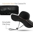 thumbnail image 4 of Women's Straw Hat Foldable Wide Brim Sun Hat Summer Beach Hat/Black, 4 of 7