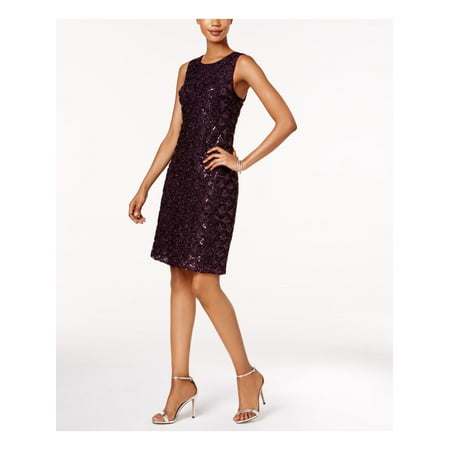 UPC 828659703451 product image for JESSICA HOWARD $109 Womens New 1112 Purple Metallic Textured Dress 16 B+B | upcitemdb.com