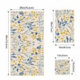 thumbnail image 3 of Blue Yellow Flowers Towel Set of 3, Soft Microfiber Bath Towels, Hand Towel, Washcloths, Botanical Blossom Motif Quick-Dry Absorbent Towels for Bathroom Kitchen Hotel Beach Gym Spa, 3 of 9