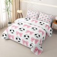 thumbnail image 3 of Erosebridal Soccer Ball Games Quilt Full For Kids,Kawaii Bowknot Bows Full Bedspread Sets For Kids Girls,3pcs, 3 of 7