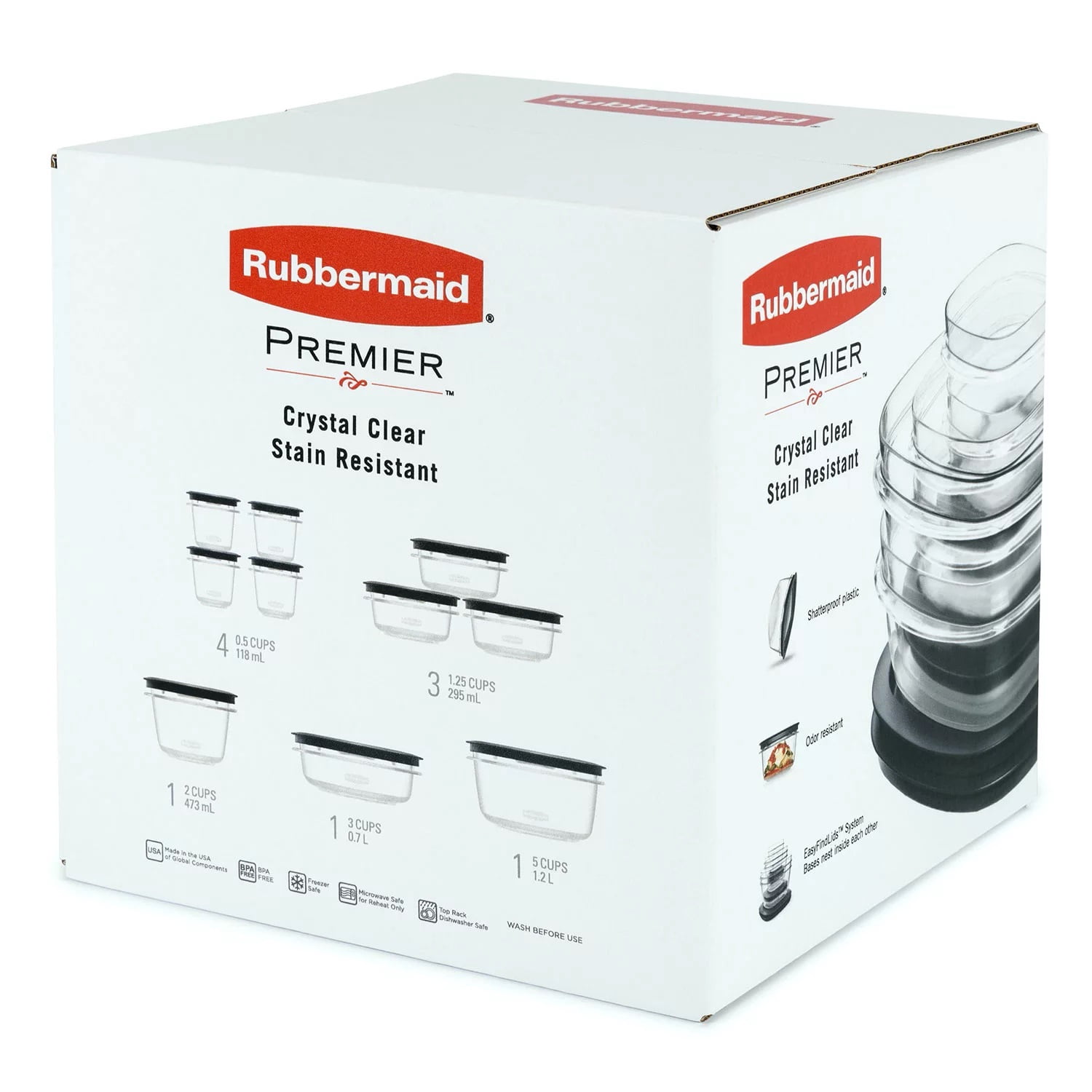 Rubbermaid Premier 20-Piece Food Storage Set with Container Lids
