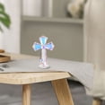 thumbnail image 3 of Cruz de cristal decorativa para el hogar y la oficina. Estatua de cruz religiosa para decoraciones cristianas de Pascua. Figuras coleccionables para la mesa de comunión., 3 of 8