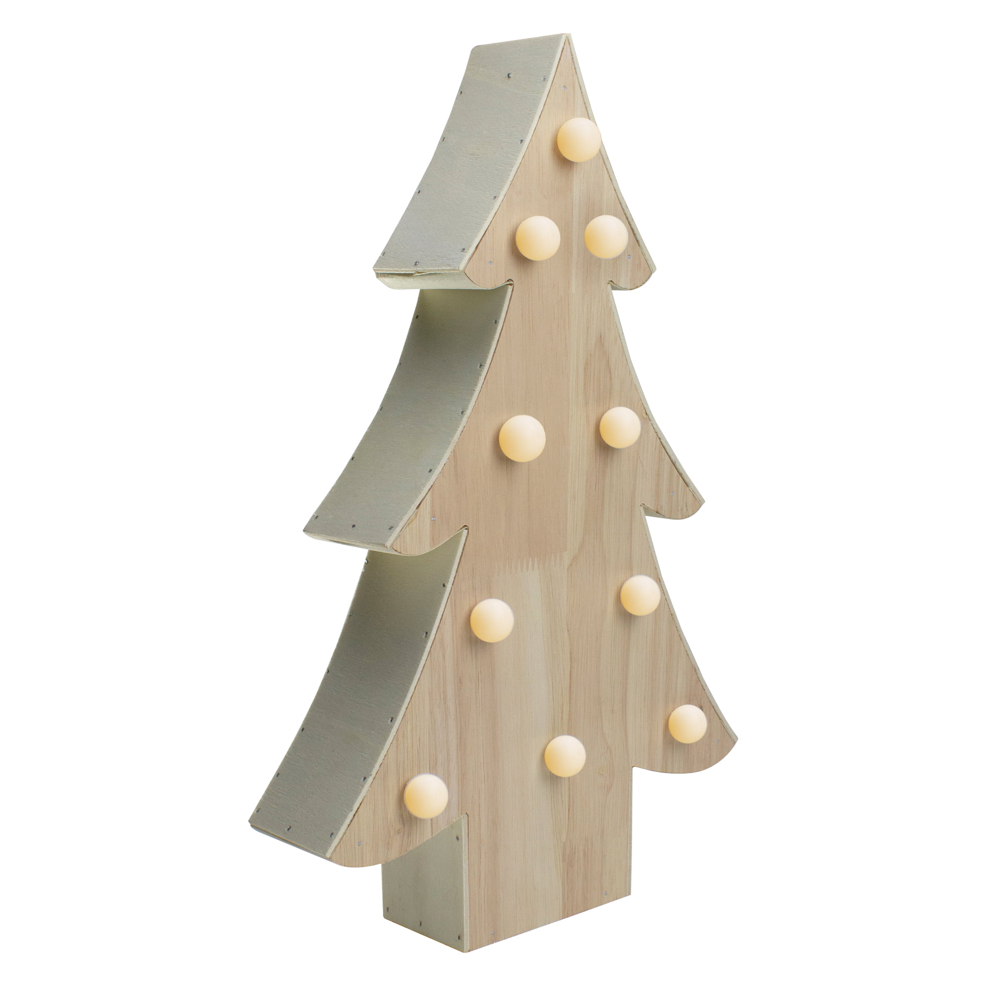 Wooden Christmas Tree Ornament Tabletop 3D Party Bedroom Decor Photo Prop 