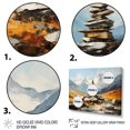 thumbnail image 3 of Designart "Echo of Mountain Spiritual Stone" Landscapes Floater Framed Wall Art Living Room, 3 of 7