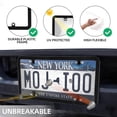 thumbnail image 2 of HSHDLDF 2 Pack Car Smoked License Plate Covers Frame Shield Combo Unbreakable License Plate Tinted Cover Novelty fits All Standard US Plates,Bubble Design License Plate Holder with Screws & Caps(Cle, 2 of 6