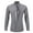 Gray, variant on Dressy Tops for Men Long Sleeve Blouses Business Office Work Shirts Lapel V Neck Hide Zipper Tops Slim Fit Shirt Light Blue,XS