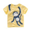 thumbnail image 1 of Chandails pour Tout-Petits Garçons en Coton à Imprimé, Manches Longues, Chandail à Col Rond, Hauts, T-Shirts, Gris, 6T, 1 of 4