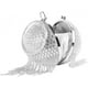 thumbnail image 4 of Bolso de mano de noche de cristal con bola redonda para mujer, bolsos de fiesta de boda con borlas, plateado Feliz Sencillez, 4 of 5