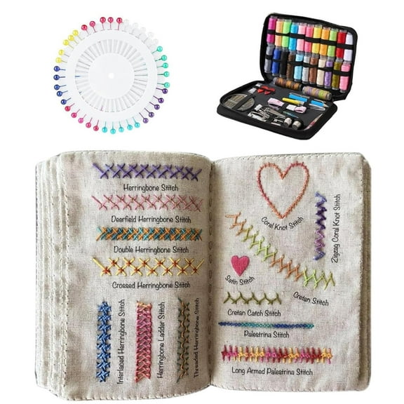 DIY Embroidery Stitches Book for Beginners and Enthusiasts, Bexikou Embroidery Starter Kit,Embroidery Sewing Book,Sewing Books for Beginners Adult