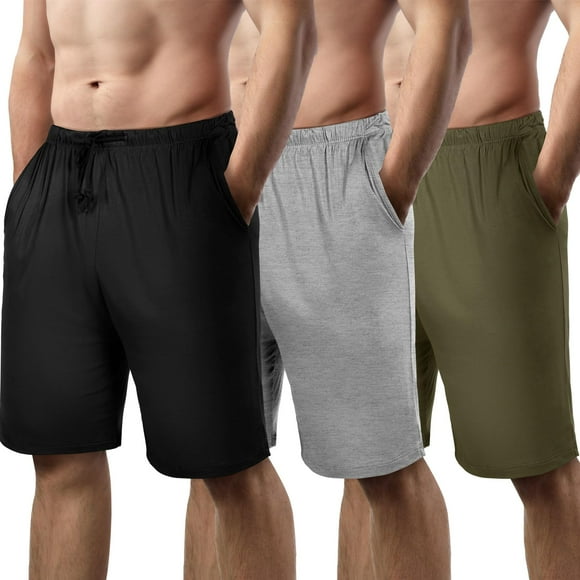 Pack de 3 pantalones cortos de pijama Bunnycool con bolsillos elásticos en la cintura para hombre