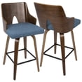thumbnail image 2 of Lumisource Ariana Bar Stool In Walnut And Blue Finish B26-ARIA WL+BU, 2 of 8