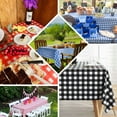 thumbnail image 5 of Efavormart Buffalo Plaid Tablecloth | 54" x 108" White/Yellow Rectangular Spill Proof Tablecloths | Disposable Checkered Plastic Vinyl Waterproof Tablecloths, 5 of 5