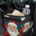 thumbnail image 6 of Santa Claus Foldable Car Trash Bin with Lid, Leak-proof Mini Trash Can for Car, Hanging Storage Bag Included, 6 of 6