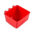 thumbnail image 4 of Plastico AF 50 Bebederos Comederos Cuadrados rojos Para Aves gallo perico loro, 4 of 5
