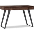 thumbnail image 1 of Pemberly Row 44" Solid Wood Writing Desk in Distressed Charcoal Brown, 1 of 8