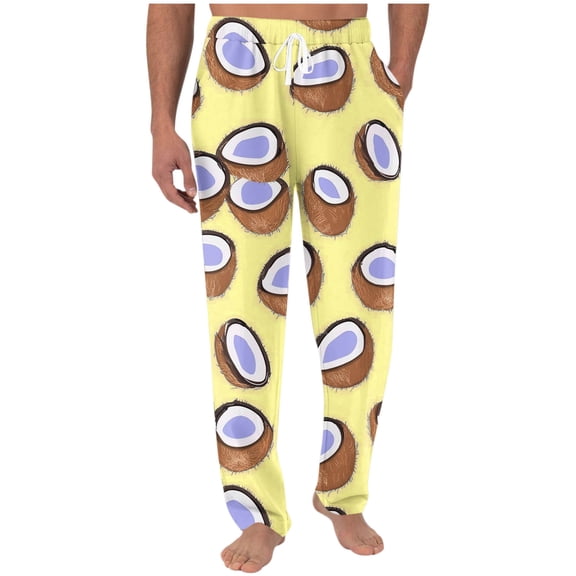 Vekome Men's Pants Elastic Waist Big and Tall Pants with Drawstring Lightweight Straight Leg Casual Trousers Graphic Loose Bottoms Pockets