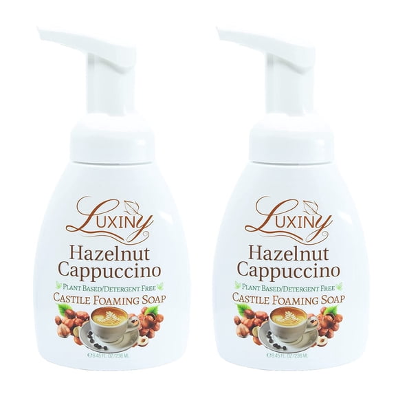 Castile soap, Liquid Foaming Hand Soap, Natural Moisturizing Hand Wash for the Kitchen & Bathroom, Palm Oil Free, Vegan & Cruelty Free, Made in the USA, 8.45 oz., 2 Pack Hazelnut Cappuccino