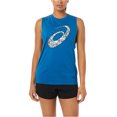 thumbnail image 1 of ASICS Débardeur Sans Manches pour Femmes Cherry Blossom, Bleu, Grand, 1 of 1