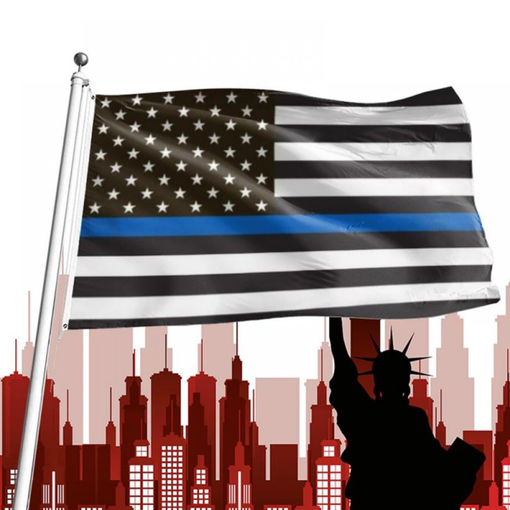 Details about   3X5 THIN BLUE LINE FLAG US POLICE LAW ENFORCEMENT MEMORIAL BANNER W/ GROMMETS 