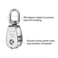 thumbnail image 4 of Set of 6 M15 Single Pulley Block with Spring Snap Hook, 304 Stainless Steel Pulley Wheel Loading 80lbs, 4 of 6