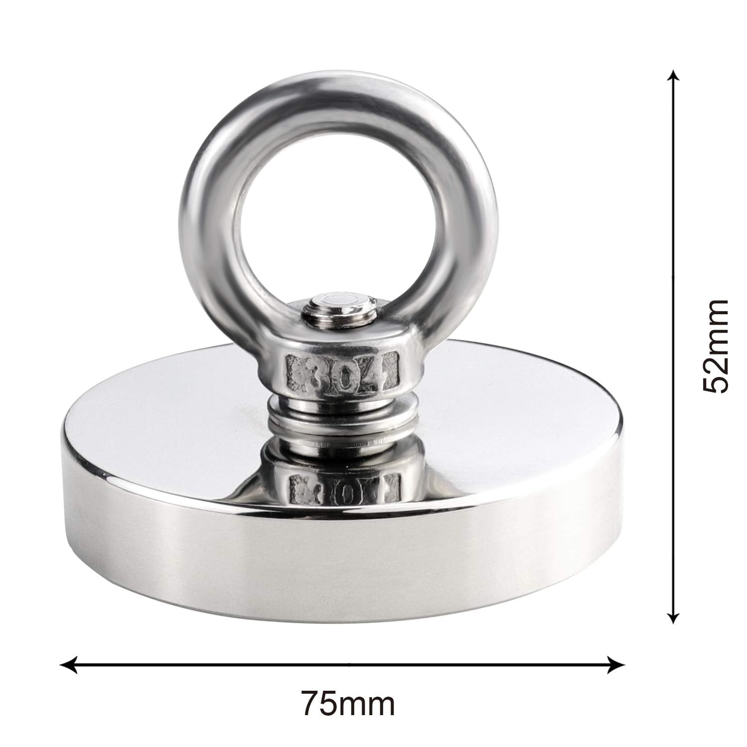 DIYMAG Strong Neodymium Fishing Magnets, 150 lbs(68 KG) Pulling Force Rare  Earth Magnet with Countersunk Hole Eyebolt Diameter 1.41 inch(36 mm) for  Retrieving in River and Magnetic Fishing 