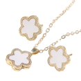 thumbnail image 2 of Collar de flores, pendientes, pendientes, colgante, conjunto de joyería para mujer, collar de cadena larga para regalos de cumpleaños, decoración de fiesta de Halloween Blanco Yinane Collar colgante, 2 of 8