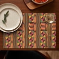 thumbnail image 4 of Boho Colorful Geometric Ethnic Pattern Summer Placemats Table Placemats Set Of 6-Linen Kitchen Washable Placemats Table Mats 11.8"x17.7" Non-Slip Heat Resistant, 4 of 5