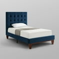 thumbnail image 6 of Inspired Home Saverio Velvet Tufted Platform Bed Full Size, Navy, 6 of 9