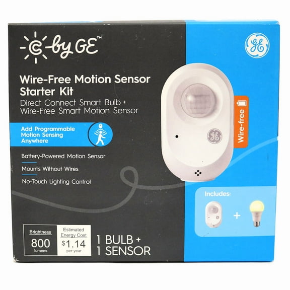 GE Cync Smart Wire-Free Switch & Smart Direct Connect Dimmable Soft White A19 Bulb Kit, 93129088