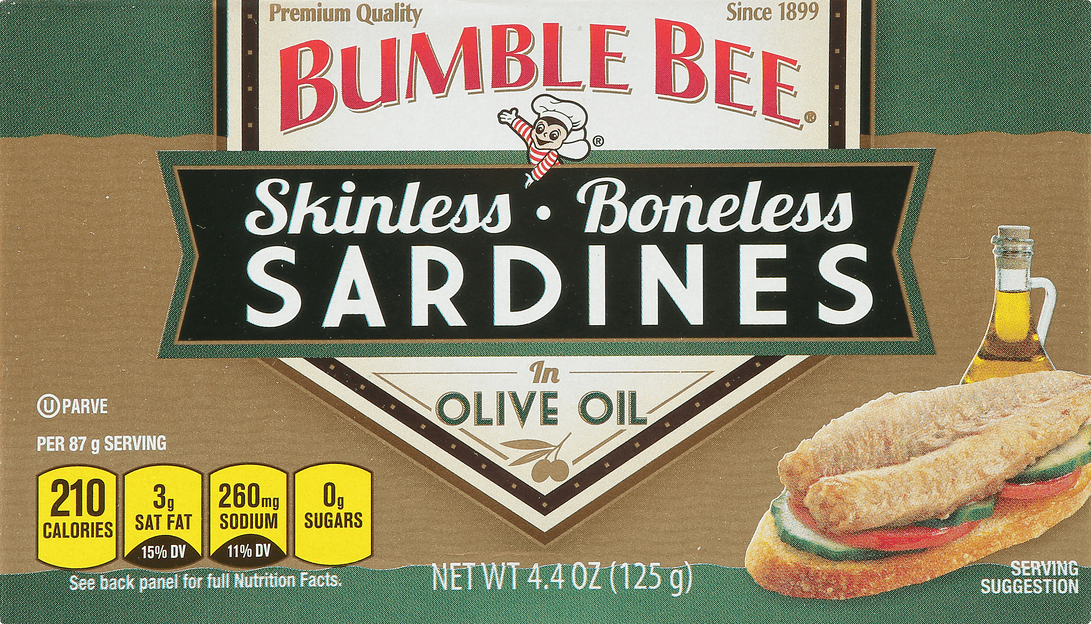 Bumble Bee Skinless & Boneless Sardines in Olive Oil, 4.4 Oz