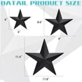 thumbnail image 3 of Estrella decorativa de pared JoyEvy 6, 9 pulgadas, 12 pulgadas, hierro negro, rústico, vintage, 3 of 8
