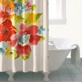 thumbnail image 4 of Pioneer Colorful Floral Shower Curtain for Bathroom Home Decor Bathtubs Waterproof Fabric Curtain with 12 Hooks 72x84in, 4 of 6