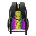 thumbnail image 2 of Honeii Animal Paw Rainbow Print Clear Backpack Heavy Duty Transparent Bag 17" See Through BookBag for Women Men Adults Work Festival Sports Travel, 2 of 7