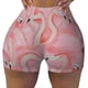 thumbnail image 2 of Fotbe Flamingos Shorts Sin Costuras – Shorts Deportivos de Cintura Alta para Mujer, Elásticos para Gimnasio, Yoga, Running o Ciclismo-Large, 2 of 8